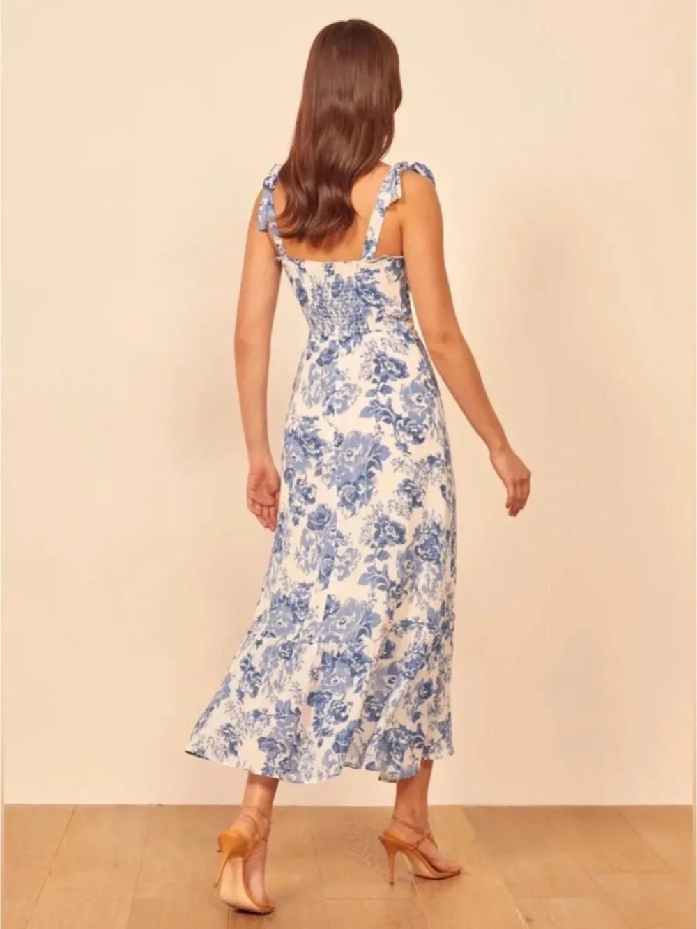 REFORMATION Nikita Dress in Blue Pompadour